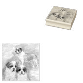 Saint Bernard Wood Art Stamp Rubberstempel (Gestempeld)