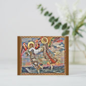 Saint Bride Carried door Angels Briefkaart (Staand voorkant)