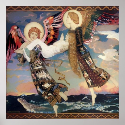 “Saint Bride” engel kunst door John Duncan Poster (Voorkant)