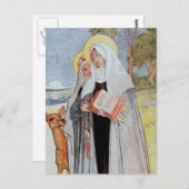 Saint Bridget en Deer Briefkaart (Voorkant / Achterkant)