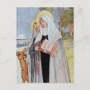 Saint Bridget en Deer Briefkaart
