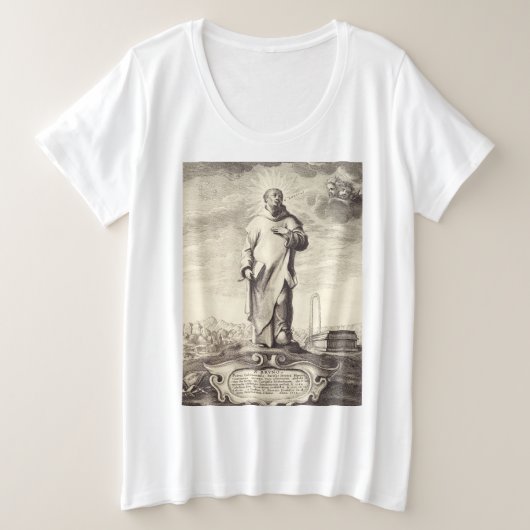 Saint Bruno de Cologne Gravure Ancienne Style Arti (Design devant)