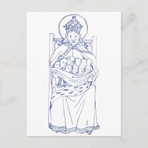Saint Brychan Brycheiniog Ierse kluizenaar Briefkaart