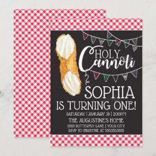 Saint Cannoli Invitation d'anniversaire