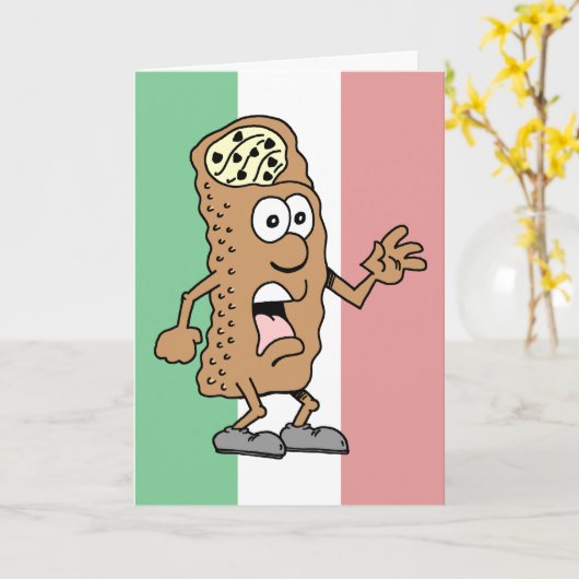 Saint Cannoli ! Vous avez 80 ans ! Funny 80e carte (Fleur jaune)