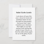 Saint Carlo Acutis Bedankkaart (Achterkant)