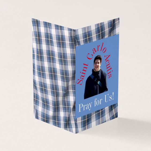 Saint Carlo Acutis Prayer Card Kaart (Buitenkant)