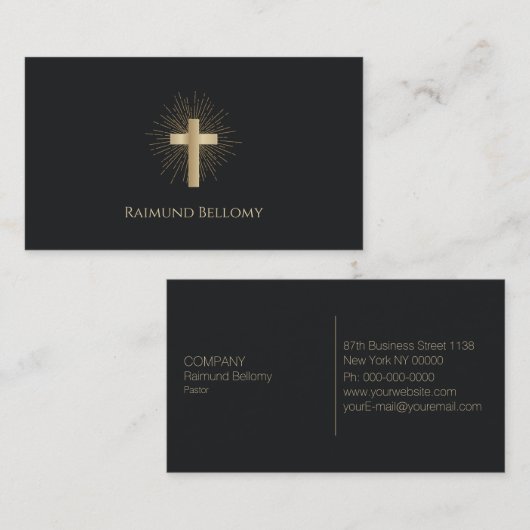 Saint Carte de visite de la Croix-de-l'or (Devant / Derrière)