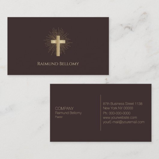 Saint Carte de visite de la Croix-de-l'or (Devant / Derrière)