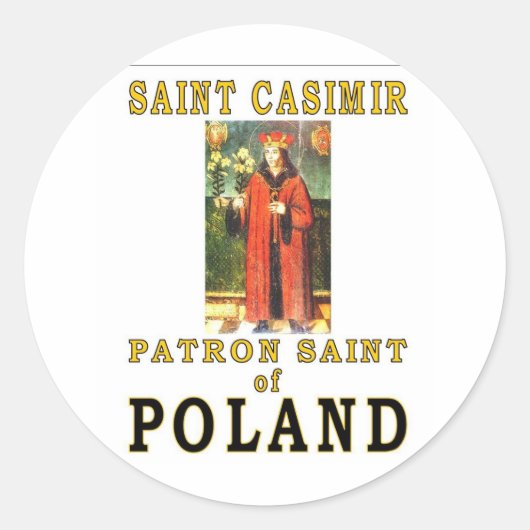 SAINT CASIMIR RONDE STICKER (Voorkant)