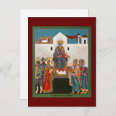 Saint Catherine Confounds de filosofen Briefkaart (Voorkant / Achterkant)