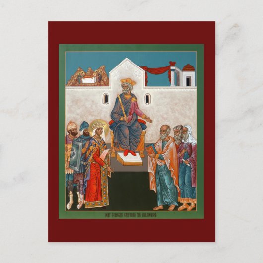 Saint Catherine Confounds de filosofen Briefkaart (Voorkant)