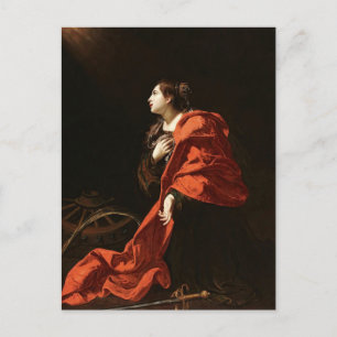 Saint Catherine door Bartolomeo Cavarozzi Briefkaart