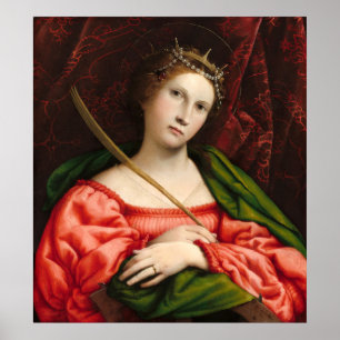 Saint Catherine - Lorenzo Lotto Fine Art Poster