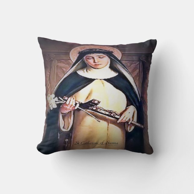 Saint Catherine of Sienna Kussen (Voorkant)