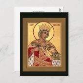 Saint Catherine Prayer Card Briefkaart (Voorkant / Achterkant)