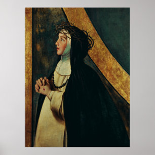 Saint Catherine Siena van Juan Bautista Maino Poster