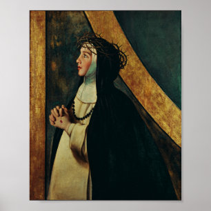 Saint Catherine Siena van Juan Bautista Maino Poster