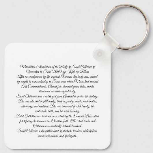 Saint Catherine Sleutelhanger (Achterkant)