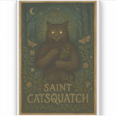 Saint Catsquatch Sticker WV Cryptid Sasquatch (Devant)