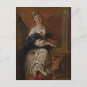 Saint Cecilia c.1700 (olie op papier) Briefkaart