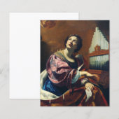 Saint Cecilia door Simon Vouet (Voorkant / Achterkant)