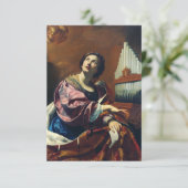 Saint Cecilia door Simon Vouet Bedankkaart (Staand voorkant)