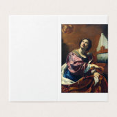 Saint Cecilia door Simon Vouet Kaart (Buitenkant ongevouwen)