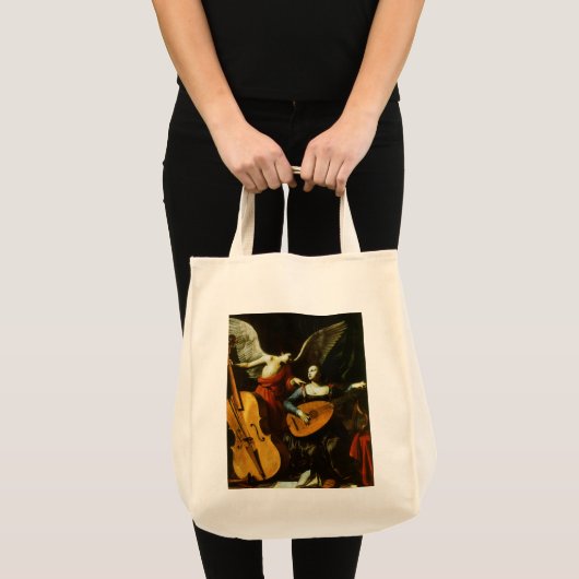 Saint Cecilia en de Engel door Carlo Saraceni Tote Bag (Voorkant (product))
