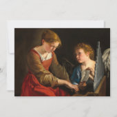 Saint Cecilia en een engel van Orazio Gentileschi Bedankkaart (Voorkant)