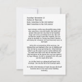 Saint Cecilia  Heilige Kaart (Achterkant)