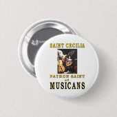SAINT CECILIA RONDE BUTTON 5,7 CM (Voorkant /achterkant)