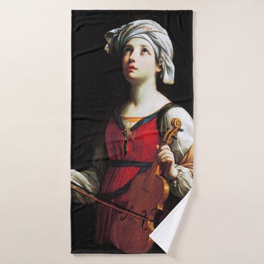 Saint Cecilia (St. Cecilia), Guido Reni (Serviette de bain)