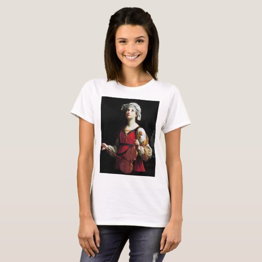 Saint Cecilia (St. Cecilia), Guido Reni T-shirt (Voorkant volledig)