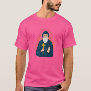 SAINT CHARBEL Heilige mirakelmonnik voor ons T-shirt