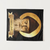 Saint Charbel Makhlouf Tapestry Wandkleed (Voorkant (horizontaal))