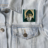 Saint Charbel Portrait Vierkante Button 5,1 Cm (In situ)