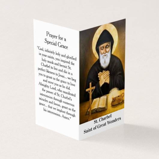 Saint Charbel Prayer Card (Outside)