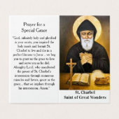 Saint Charbel Prayer Card (Outside Unfolded)