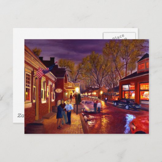 Saint Charles Cityscape Landscape Oil Painting Briefkaart (Voorkant / Achterkant)