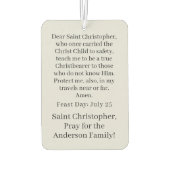 Saint Christopher Air Freshener Luchtverfrisser (Achterkant)