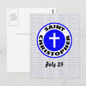 Saint Christopher Briefkaart (Voorkant / Achterkant)