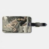 Saint Christopher Christus Travel Prayer Engraving Bagagelabel (Achterkant horizontaal)