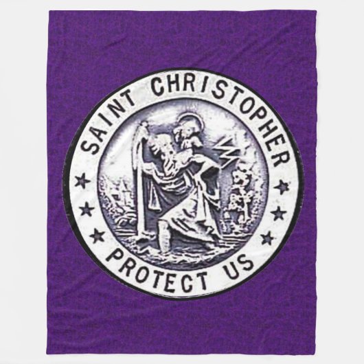 SAINT CHRISTOPHER Fleece Blanket (Voorkant)