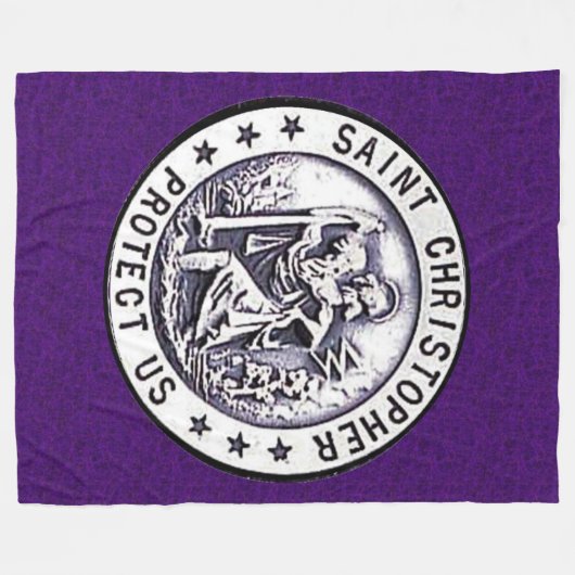 SAINT CHRISTOPHER Fleece Blanket Deken (Voorkant (Horizontaal))