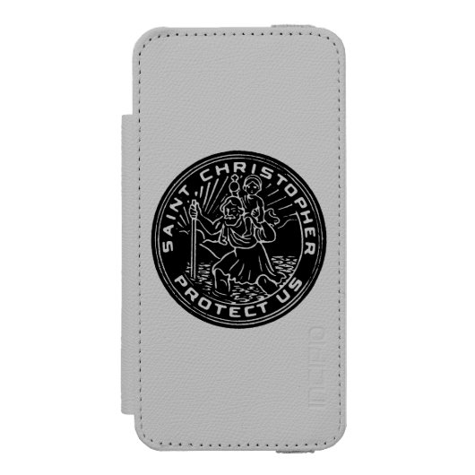 Saint Christopher Medal Incipio iPhone Portemonnee Hoesje (Voorkant Agenda)