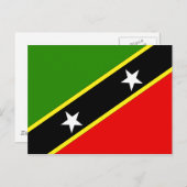 Saint Christopher Nevis Flag Briefkaart (Voorkant / Achterkant)