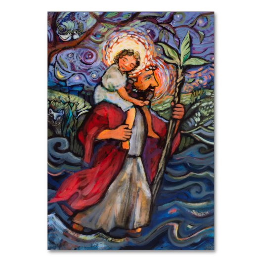 Saint Christopher Prayer Card Kaart (Voorkant)