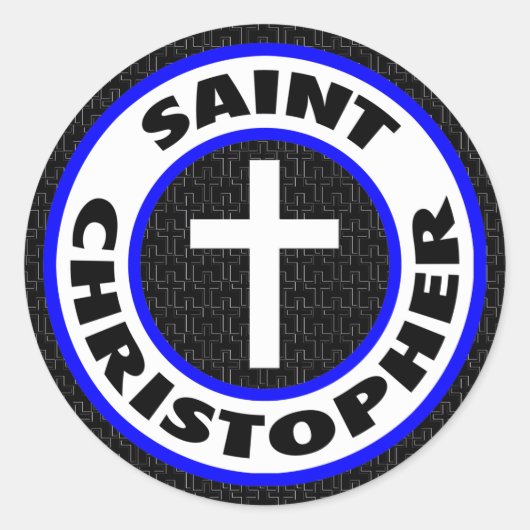 Saint Christopher Ronde Sticker (Voorkant)