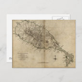 Saint Christopher (Saint-Kitts), carte des Caraïbe (Devant / Derrière)